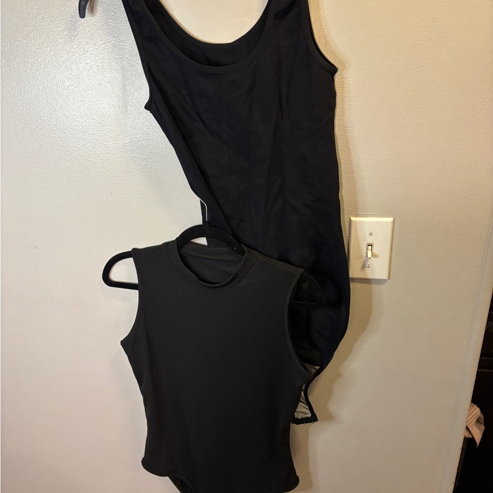 Chic Black Sleeveless Bodysuit